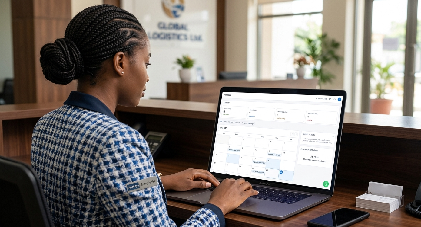 Event professional using Eventrows on a laptop